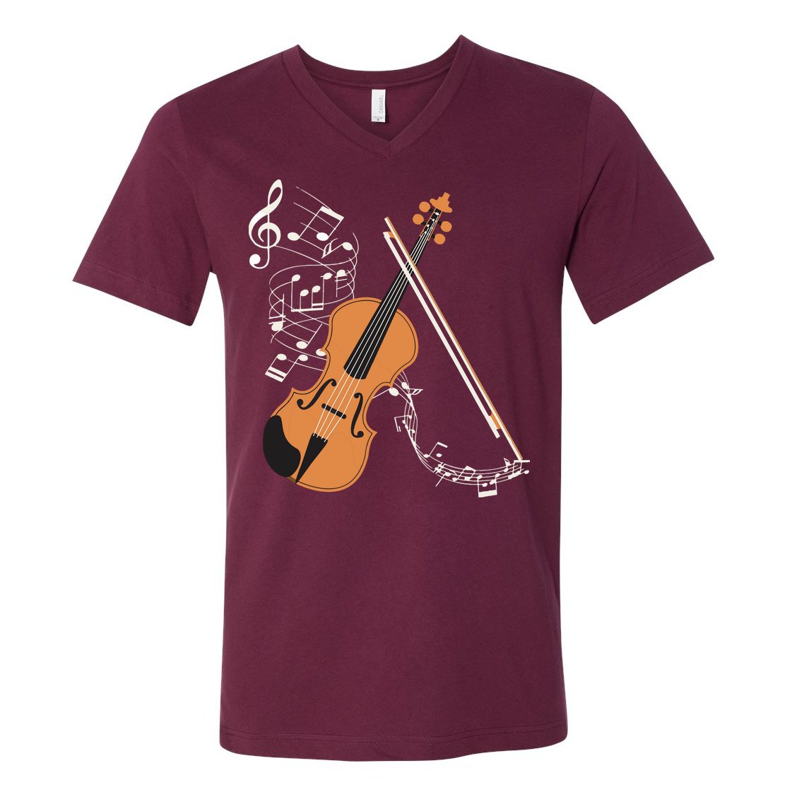 Orchestra Violin Player Gift Musical Instrument Violin V-Neck T-Shirt