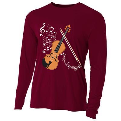 Orchestra Violin Player Gift Musical Instrument Violin Cooling Performance Long Sleeve Crew