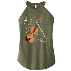 Orchestra Violin Player Gift Musical Instrument Violin Women's Perfect Tri Rocker Tank