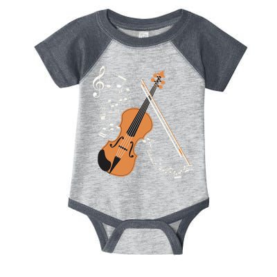 Orchestra Violin Player Gift Musical Instrument Violin Infant Baby Jersey Bodysuit