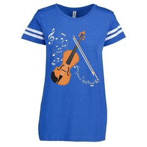 Orchestra Violin Player Gift Musical Instrument Violin Enza Ladies Jersey Football T-Shirt