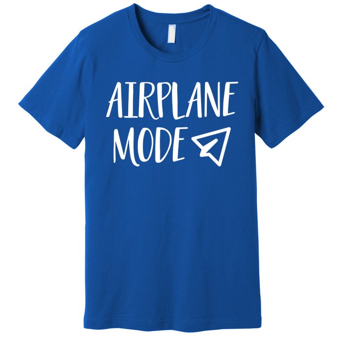 On Vacation Pilot Lazy Airplane Mode Cute Gift Premium T-Shirt