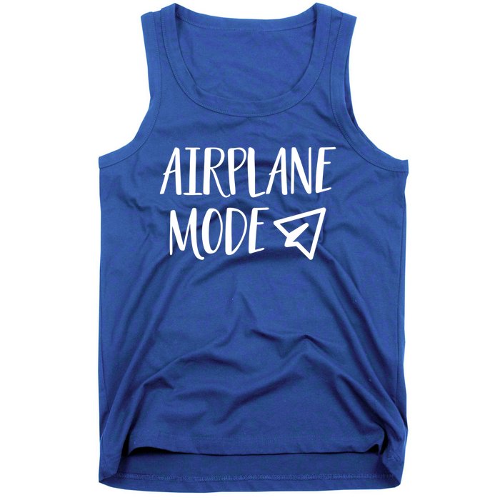 On Vacation Pilot Lazy Airplane Mode Cute Gift Tank Top