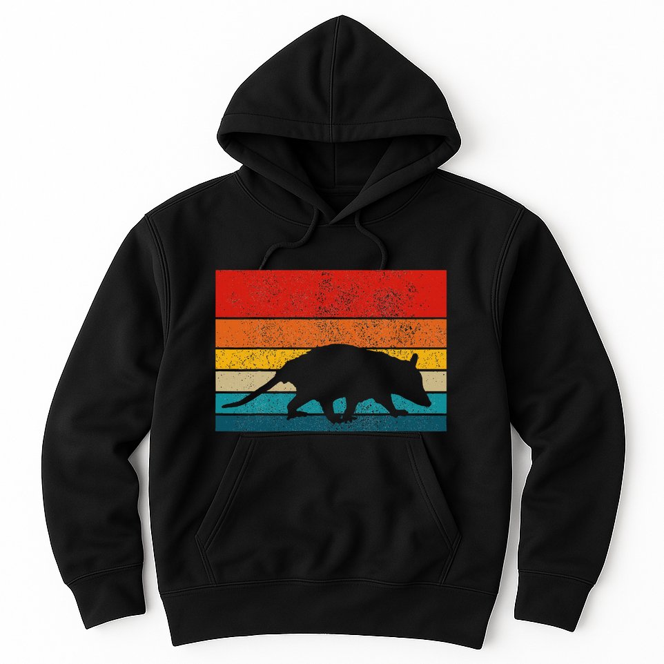 Opossum Vintage Retro Possum Hoodie