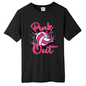 Out Volleyball Ribbon Breast Cancer Awareness Tall Fusion ChromaSoft Performance T-Shirt