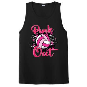 Out Volleyball Ribbon Breast Cancer Awareness PosiCharge Competitor Tank