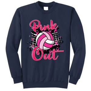 Out Volleyball Ribbon Breast Cancer Awareness Sweatshirt