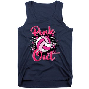 Out Volleyball Ribbon Breast Cancer Awareness Tank Top