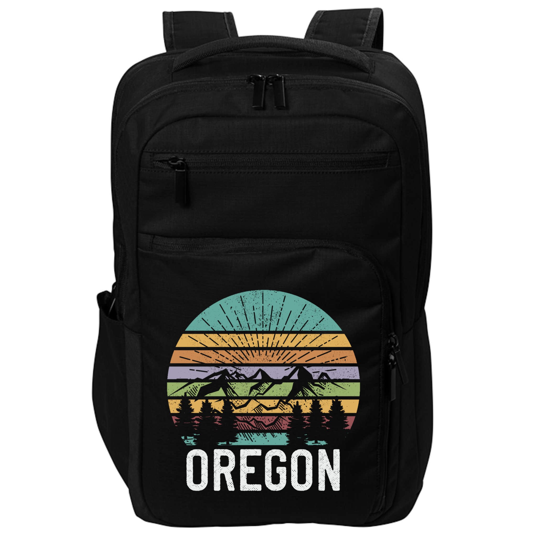 Oregon Vintage Retro Mountain 70's 80's Camping Ski Gift Impact Tech Backpack