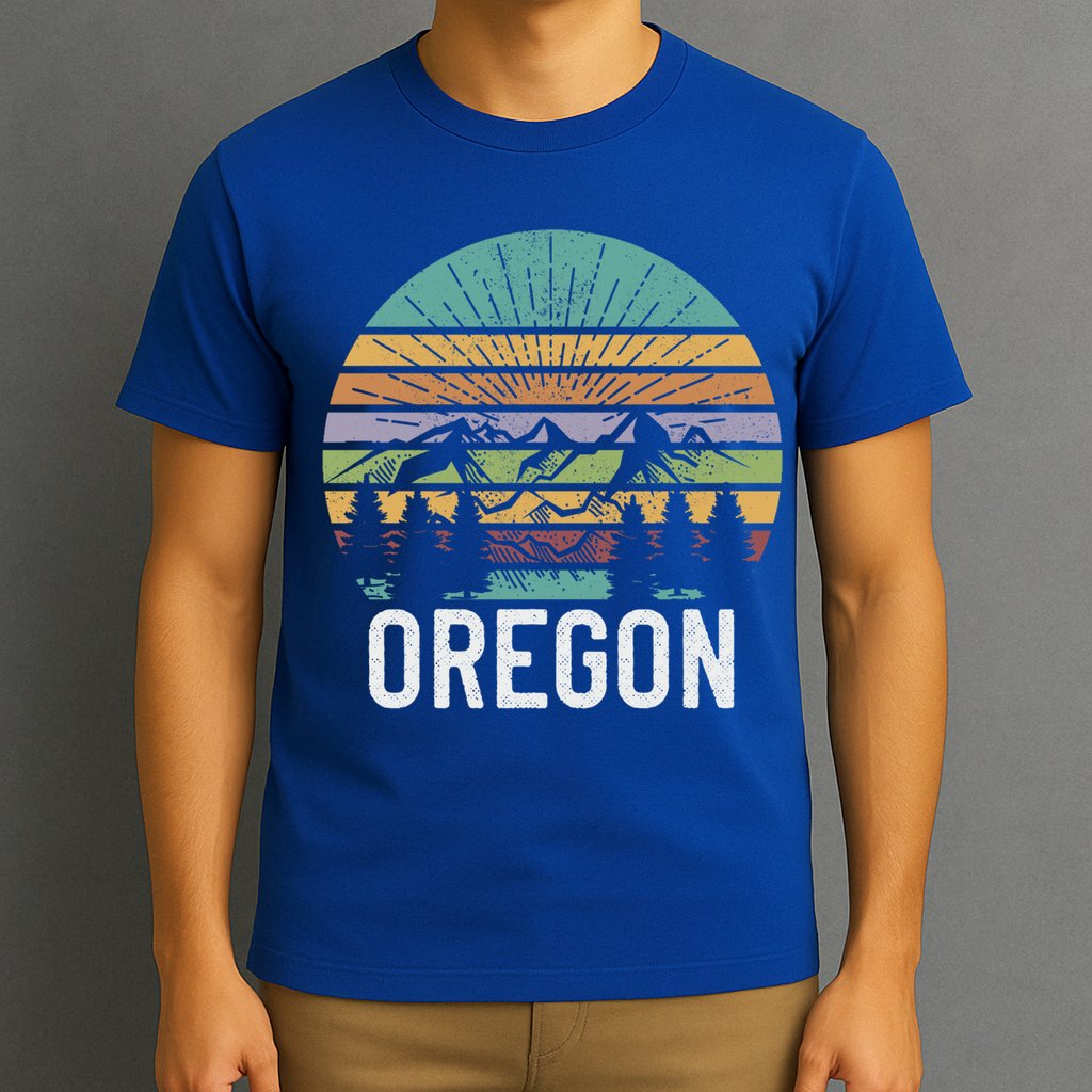 Oregon Vintage Retro Mountain 70's 80's Camping Ski Gift T-Shirt