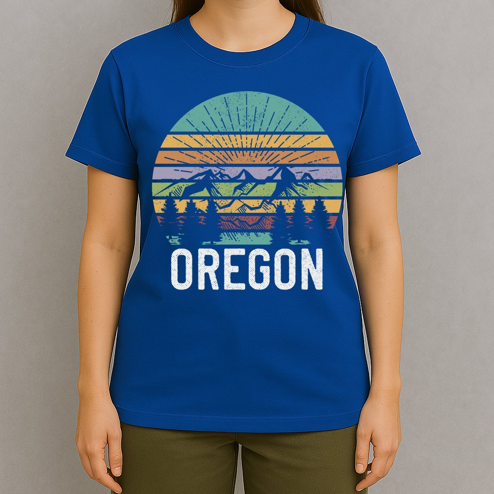 Oregon Vintage Retro Mountain 70's 80's Camping Ski Gift T-Shirt