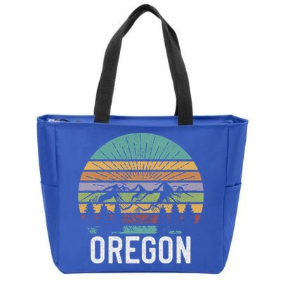 Oregon Vintage Retro Mountain 70's 80's Camping Ski Gift Zip Tote Bag