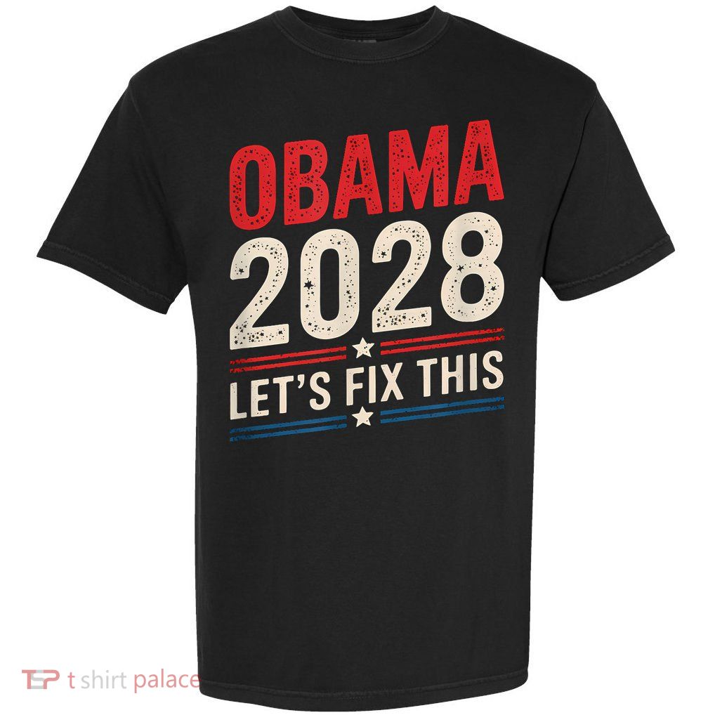 Obama Vintage Retro Patriotic 2028 Political Protest Rally Garment-Dyed Heavyweight T-Shirt