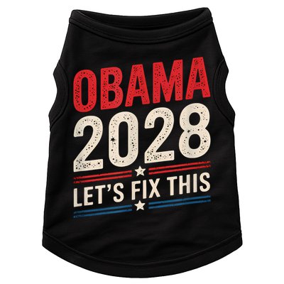 Obama Vintage Retro Patriotic 2028 Political Protest Rally Doggie Tank