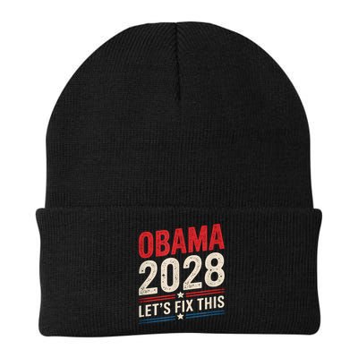 Obama Vintage Retro Patriotic 2028 Political Protest Rally Beanie