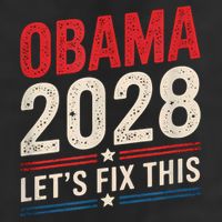 Obama Vintage Retro Patriotic 2028 Political Protest Rally Beanie