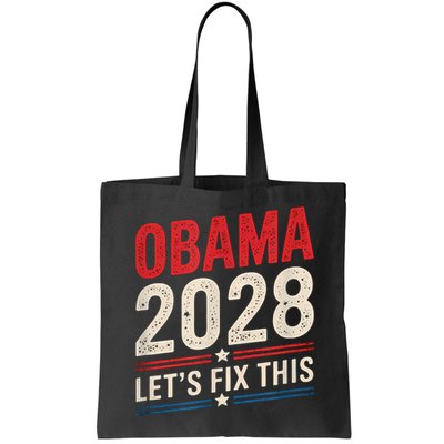 Obama Vintage Retro Patriotic 2028 Political Protest Rally Bag