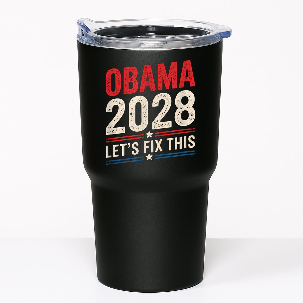 Obama Vintage Retro Patriotic 2028 Political Protest Rally Tumbler