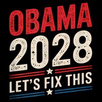 Obama Vintage Retro Patriotic 2028 Political Protest Rally Tank Top