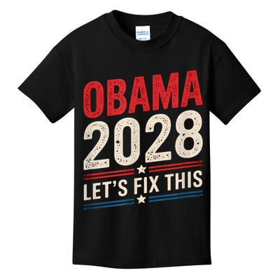 Obama Vintage Retro Patriotic 2028 Political Protest Rally Kids T-Shirt