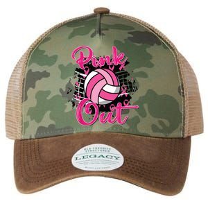 Out Volleyball Ribbon Breast Cancer Awareness Legacy Tie Dye Trucker Hat