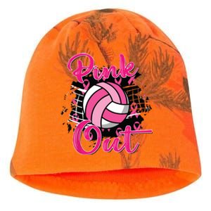 Out Volleyball Ribbon Breast Cancer Awareness Kati - Camo Knit Beanie