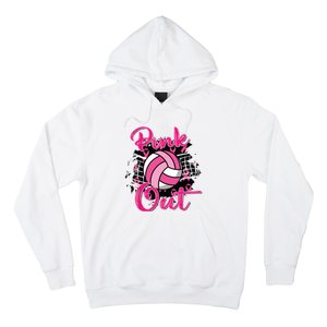 Out Volleyball Ribbon Breast Cancer Awareness Hoodie