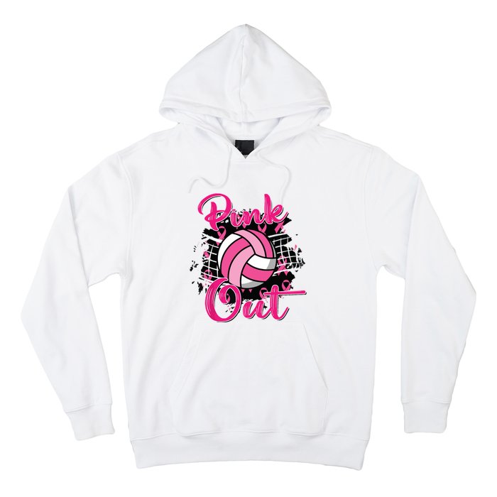 Out Volleyball Ribbon Breast Cancer Awareness Hoodie