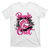 Out Volleyball Ribbon Breast Cancer Awareness T-Shirt