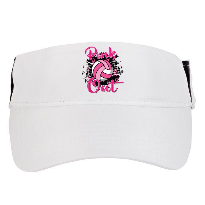 Out Volleyball Ribbon Breast Cancer Awareness Adult Drive Performance Visor