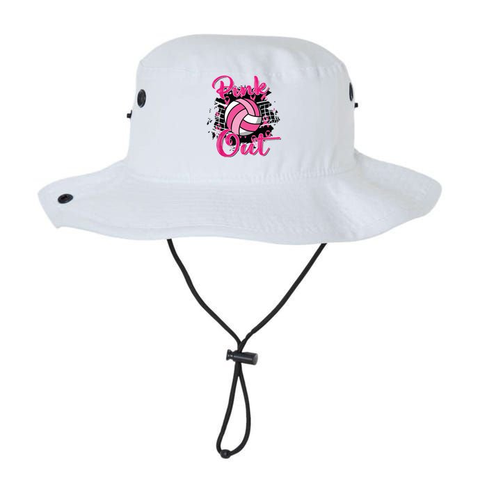 Out Volleyball Ribbon Breast Cancer Awareness Legacy Cool Fit Booney Bucket Hat