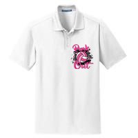 Out Volleyball Ribbon Breast Cancer Awareness Dry Zone Grid Polo