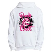 Out Volleyball Ribbon Breast Cancer Awareness Urban Pullover Hoodie