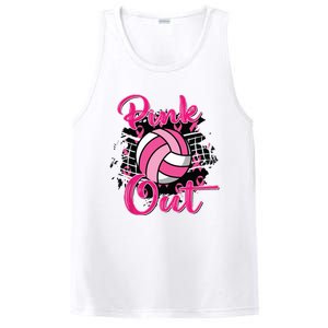 Out Volleyball Ribbon Breast Cancer Awareness PosiCharge Competitor Tank