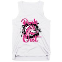 Out Volleyball Ribbon Breast Cancer Awareness Tank Top