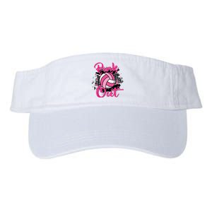 Out Volleyball Ribbon Breast Cancer Awareness Valucap Bio-Washed Visor