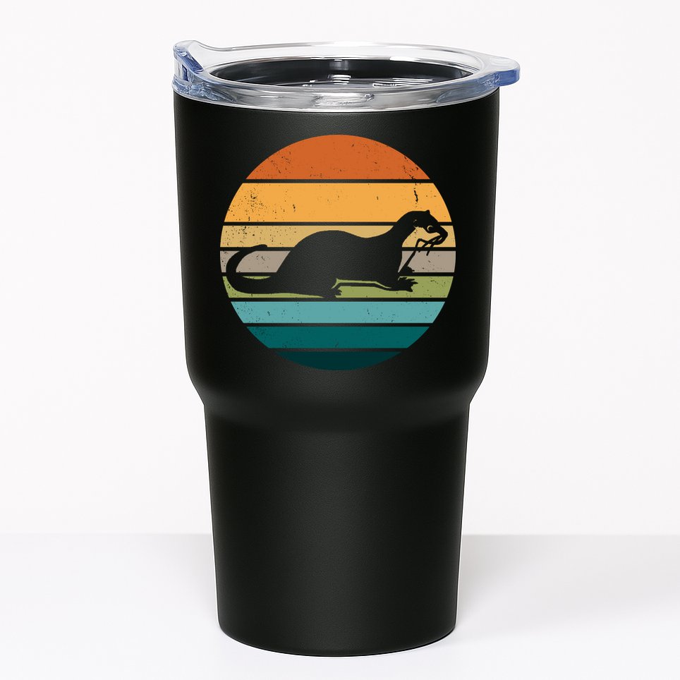 Otter Vintage Retro Logo Tumbler
