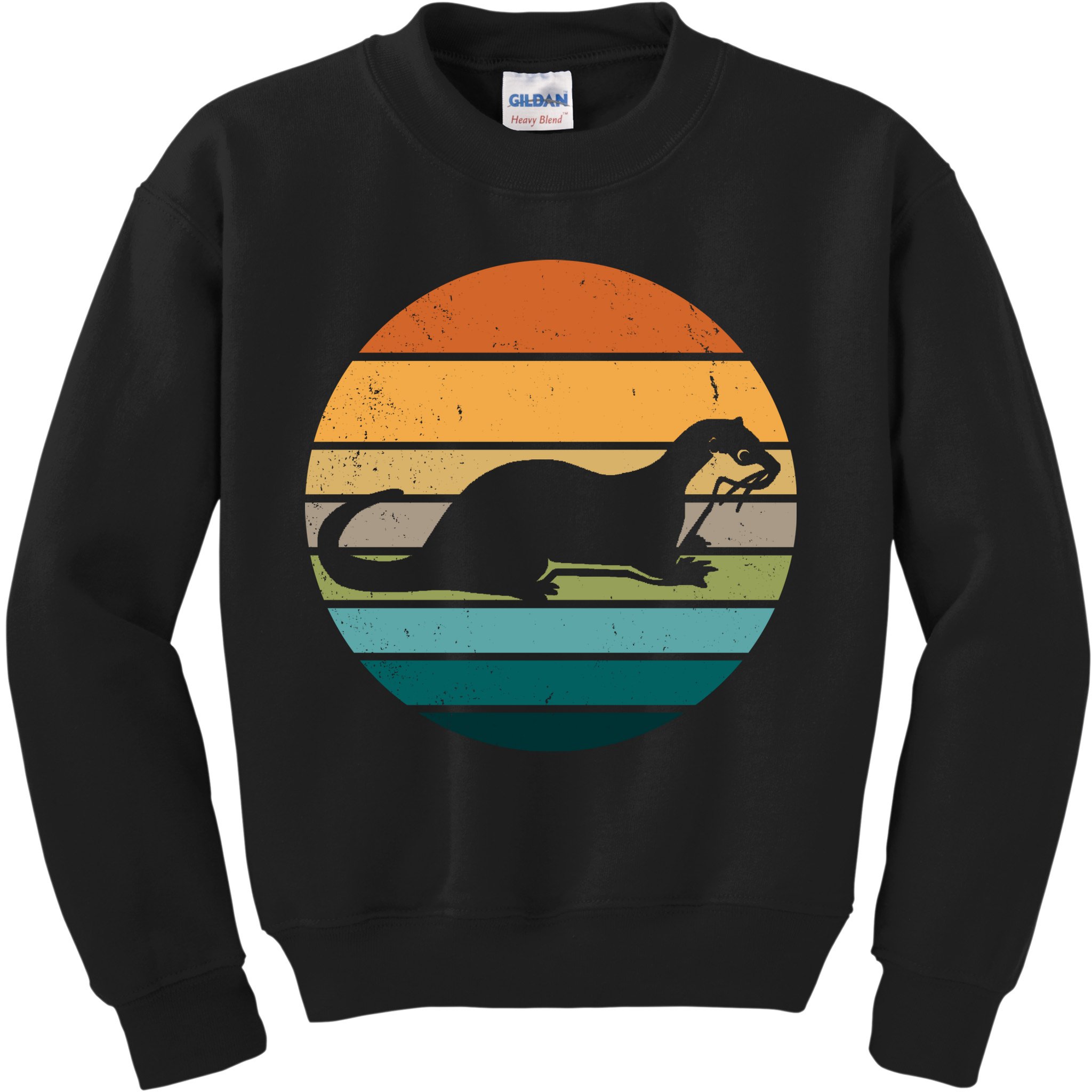 Otter Vintage Retro Logo Kids Sweatshirt