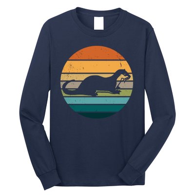 Otter Vintage Retro Logo Long Sleeve Shirt