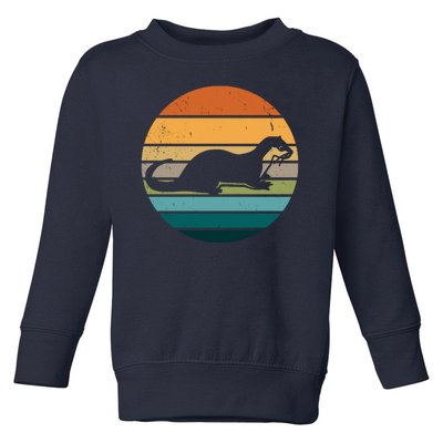 Otter Vintage Retro Logo Toddler Sweatshirt