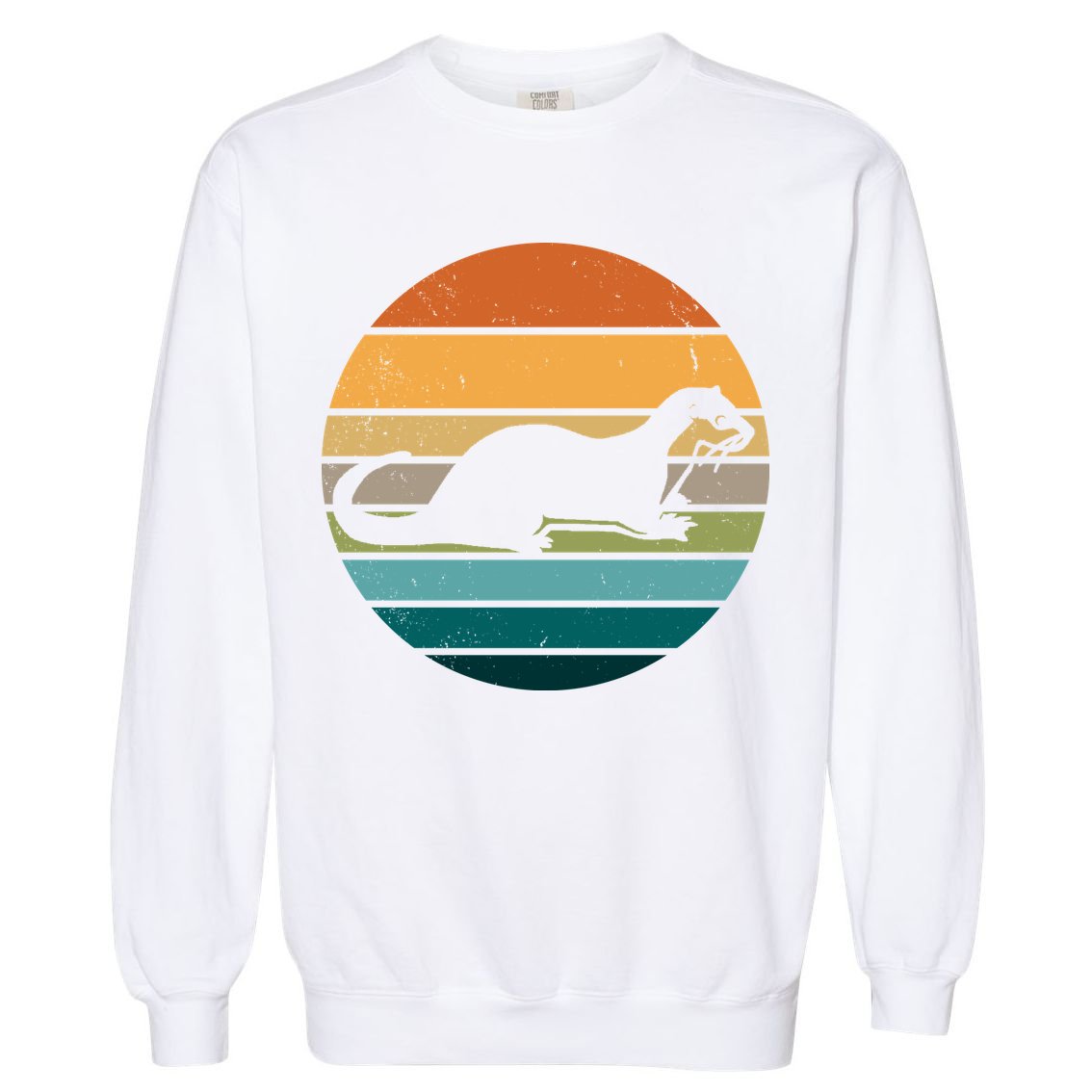 Otter Vintage Retro Logo Garment-Dyed Sweatshirt