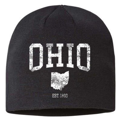 Ohio Vintage Sports Design Oh Sustainable Beanie