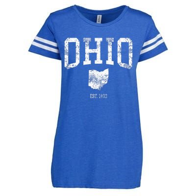 Ohio Vintage Sports Design Oh Enza Ladies Jersey Football T-Shirt