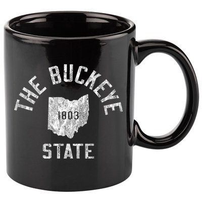Ohio Vintage Sports Design The Buckeye State 11oz C Handle Ceramic Mug