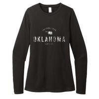 Oklahoma Vintage Sports Design Retro Ok Womens CVC Long Sleeve Shirt