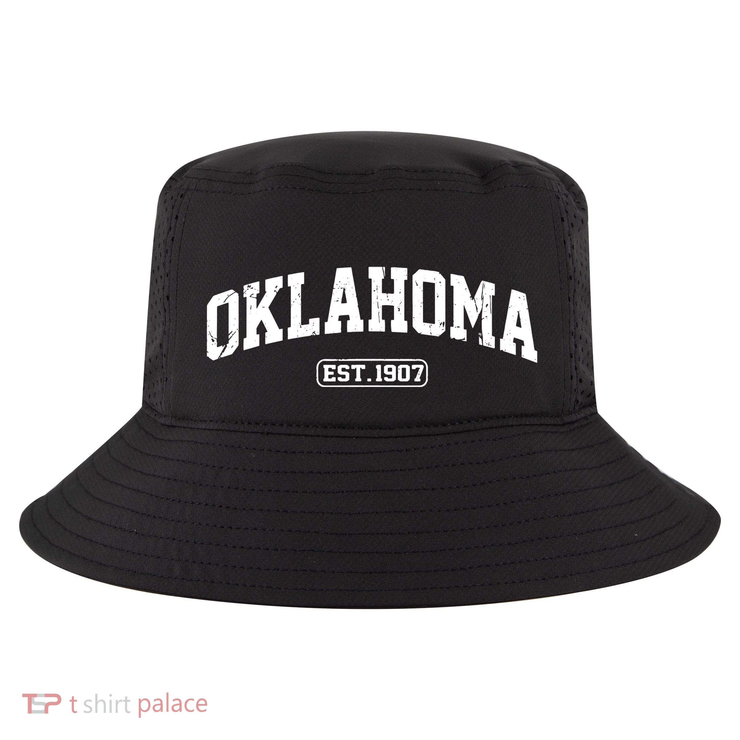 Oklahoma Vintage State Athletic Style Cool Comfort Performance Bucket Hat