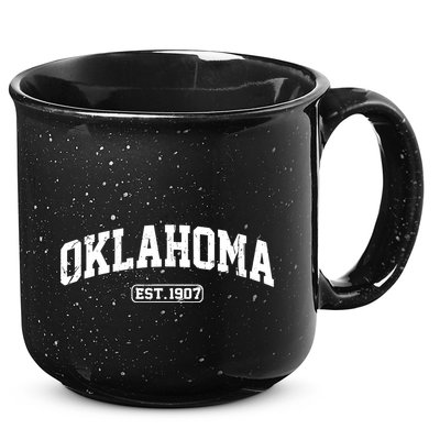 Oklahoma Vintage State Athletic Style 15oz Campfire Ceramic Mug