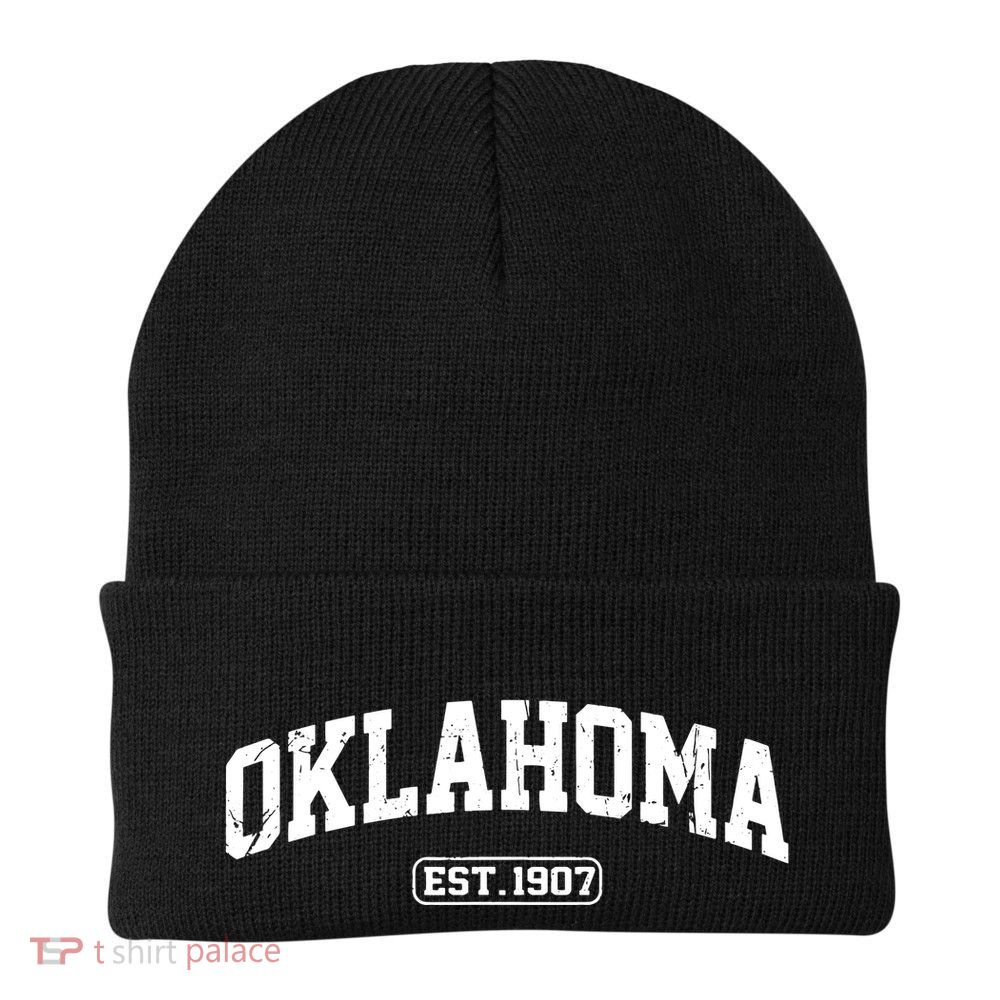 Oklahoma Vintage State Athletic Style Beanie