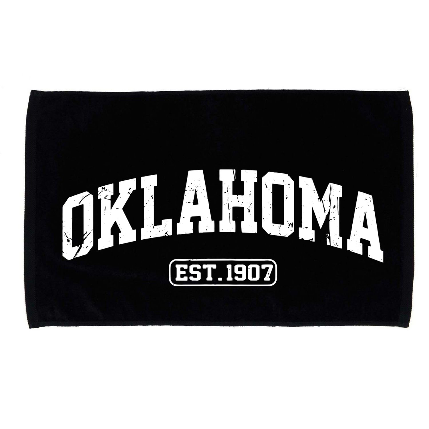 Oklahoma Vintage State Athletic Style Microfiber Hand Towel