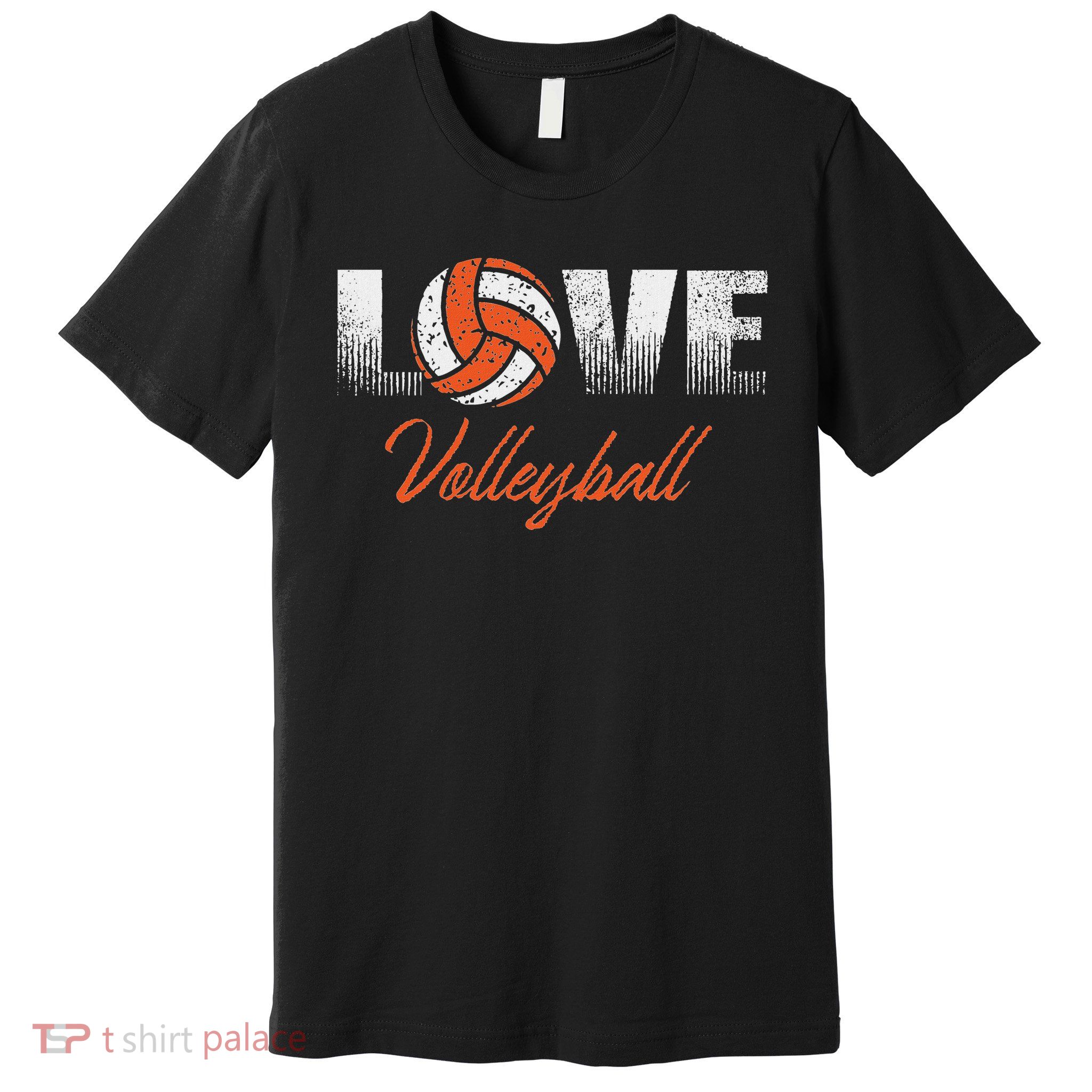 Orange Volleyball Team Or Player Gift Premium T-Shirt